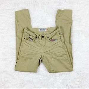 EMPYRE Skeletor Skinny HiRise Kakhi Jeans Size 28